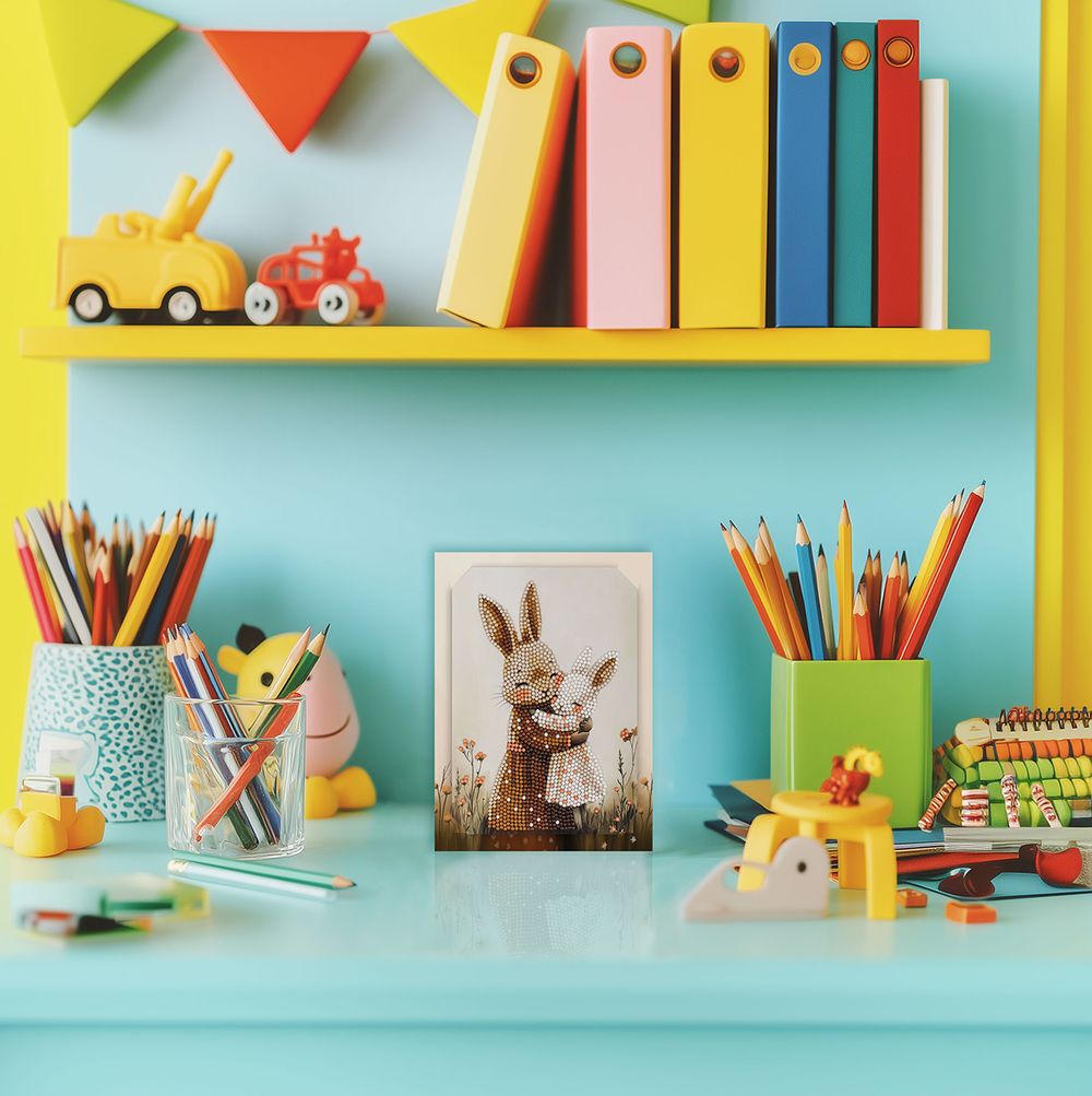 Кристальная (алмазная) мозаика Фрея ALVS-059, мини-картина, Мамина нежность, 14х19.5 см