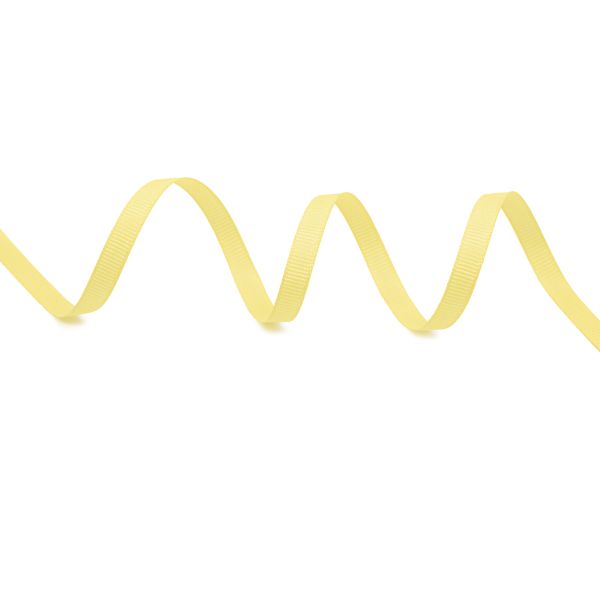 Лента репсовая (в рубчик) 6.0 мм, 060 лимонный, уп.18,28 м