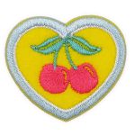 Термоаппликация Сердце с вишней, 4х3.5см, Hobby&Pro