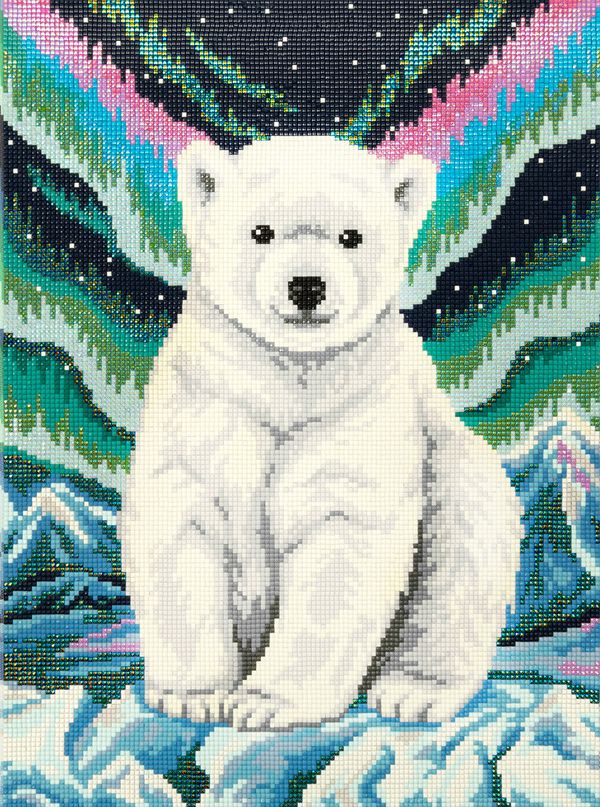 Алмазная (кристальная) мозаика Фрея, Полярный мишка, 30х40 см