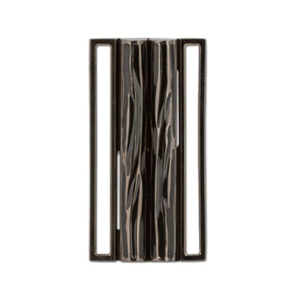 Застежка декоративная металл 38х74 мм, 10 шт, 06 черн.никель, Micron GH 1071