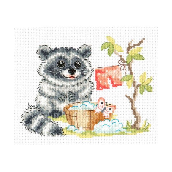 Набор для вышивания нитками Чудесная игла, Рожденный полоскать 16х12см