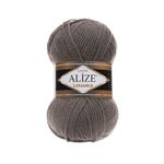 Пряжа Alize (Ализе) Lana Gold / уп.5 мот. по 100 г, 240м, 348 темно-серый A
