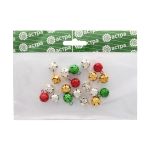 Бубенчики 12 мм, 20 шт, ассорти