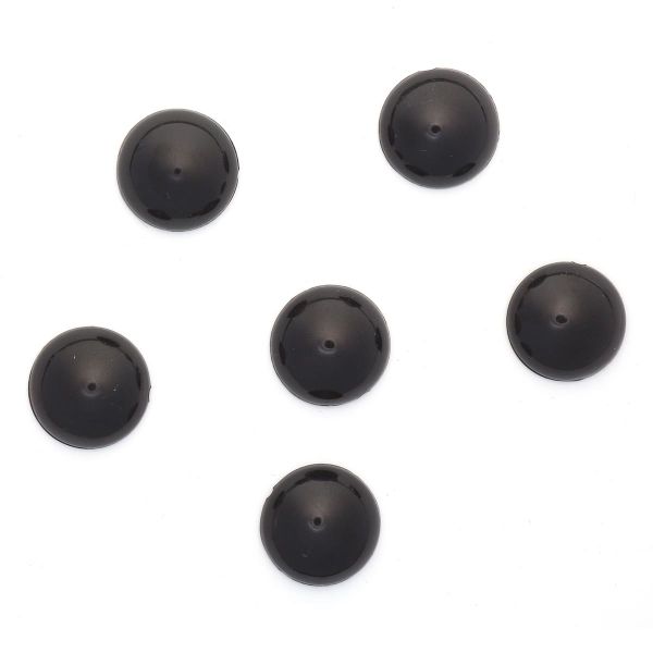 Глаза для кукол и игрушек клеевые 18 мм 6 шт, цв.черный