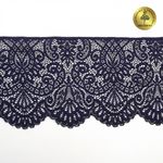 Кружево эластичное (стрейч) 110 мм, 40992PP цв.L061 т.синий уп.25м, Kruzhevo