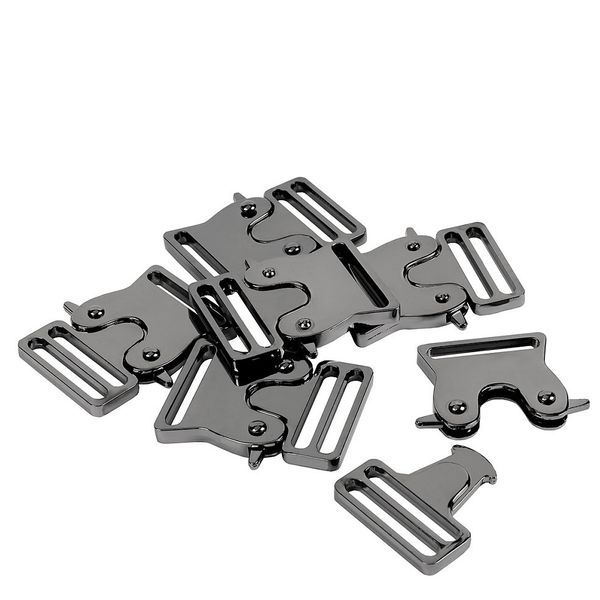 Фастекс (пряжка трезубец) металл 30 мм, 48x35 мм, чер.никель, 6 шт