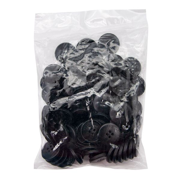 Пуговицы 4 прокола 36L (Blk-200 (черный)), 72 шт, S090106