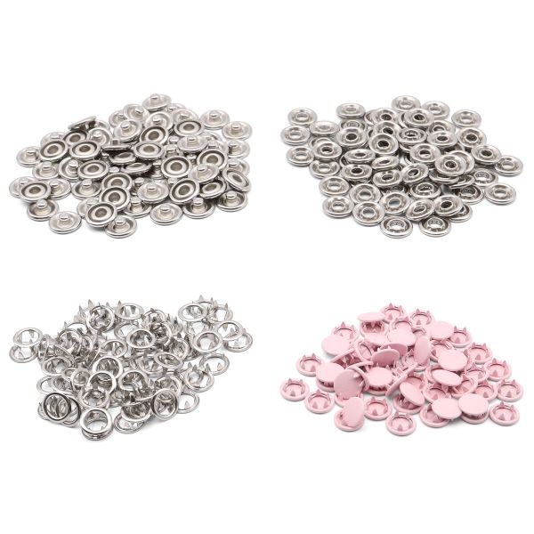 Кнопка рубашечная (джерси) закрытая ⌀9.5 мм, ≈144 шт, МЕТАЛЛ, эмаль, 133 св.розовый матовый, NEW STAR