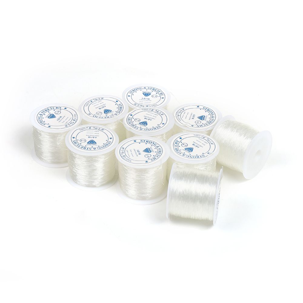 Нить силиконовая 0.8 мм, 0215-1012 цв.прозрачный рул.30м, 10 катушек