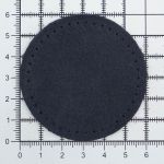 Заплатки пришивные из замши, круг ⌀6см с перфорацией, 2 шт, 100% кожа, 22 темно-синий, 59111