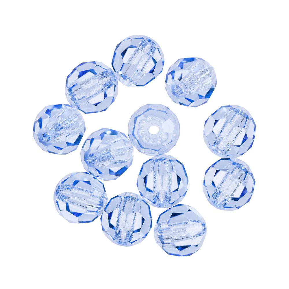 Бусины стекло ⌀6 мм, 12 шт, пурпурно-голубой/lt.sapphire, Preciosa 451-19-602