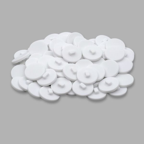 Пуговицы на ножке 36L (23мм), пластик (White (белый матовый)), 72 шт, CN K-33