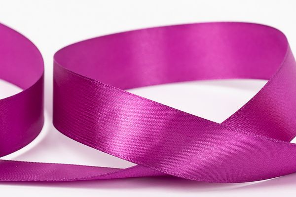 Лента атласная 1-сторонняя 25.0 мм / 33±2 метра, 027 св.лиловый, Gamma