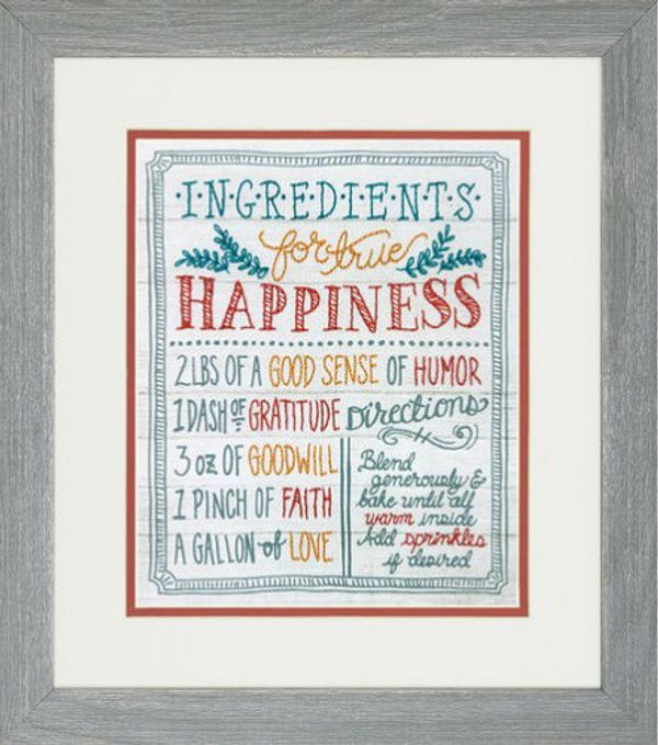 Набор для вышивания нитками Dimensions, Ингредиенты для счастья, 25х20 см