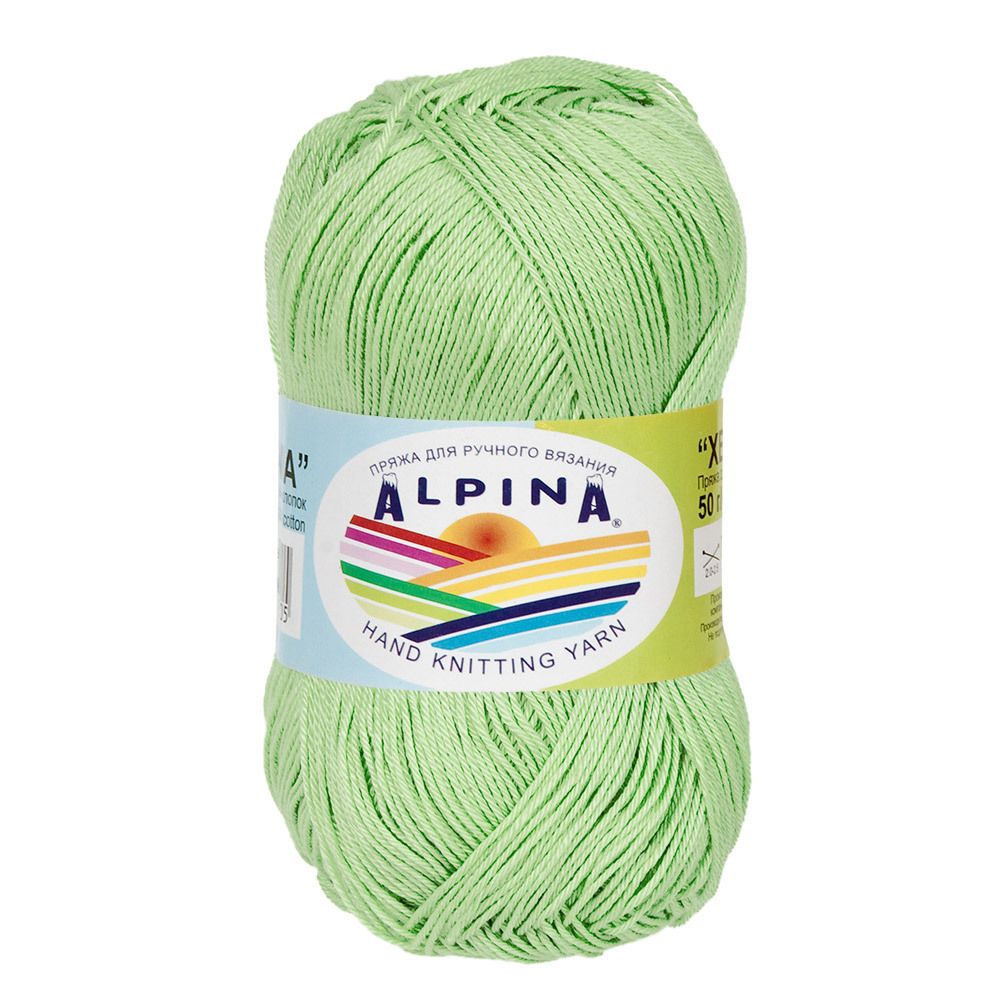Пряжа Alpina Xenia / уп.10 мот. по 50г, 240м, 128 св.зеленый