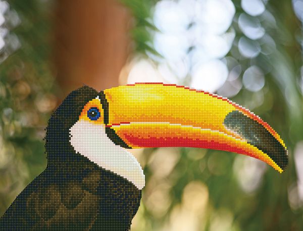 Алмазная (кристальная) мозаика Фрея, Тукан, 52х39,5 см