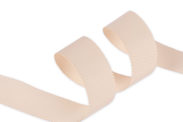 Лента репсовая (в рубчик) с зубчатым краем 25.0 мм, 25±1 метров, 112 персиковый, Gamma PTGR-25