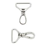 Карабин металл 32.0 мм (52х38 мм), никель, 10 шт