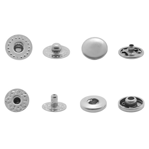 Кнопка Альфа (S-образная) ⌀10.0 мм, ≈144 шт, СТАЛЬ, никель, ВТ-2, NEW STAR