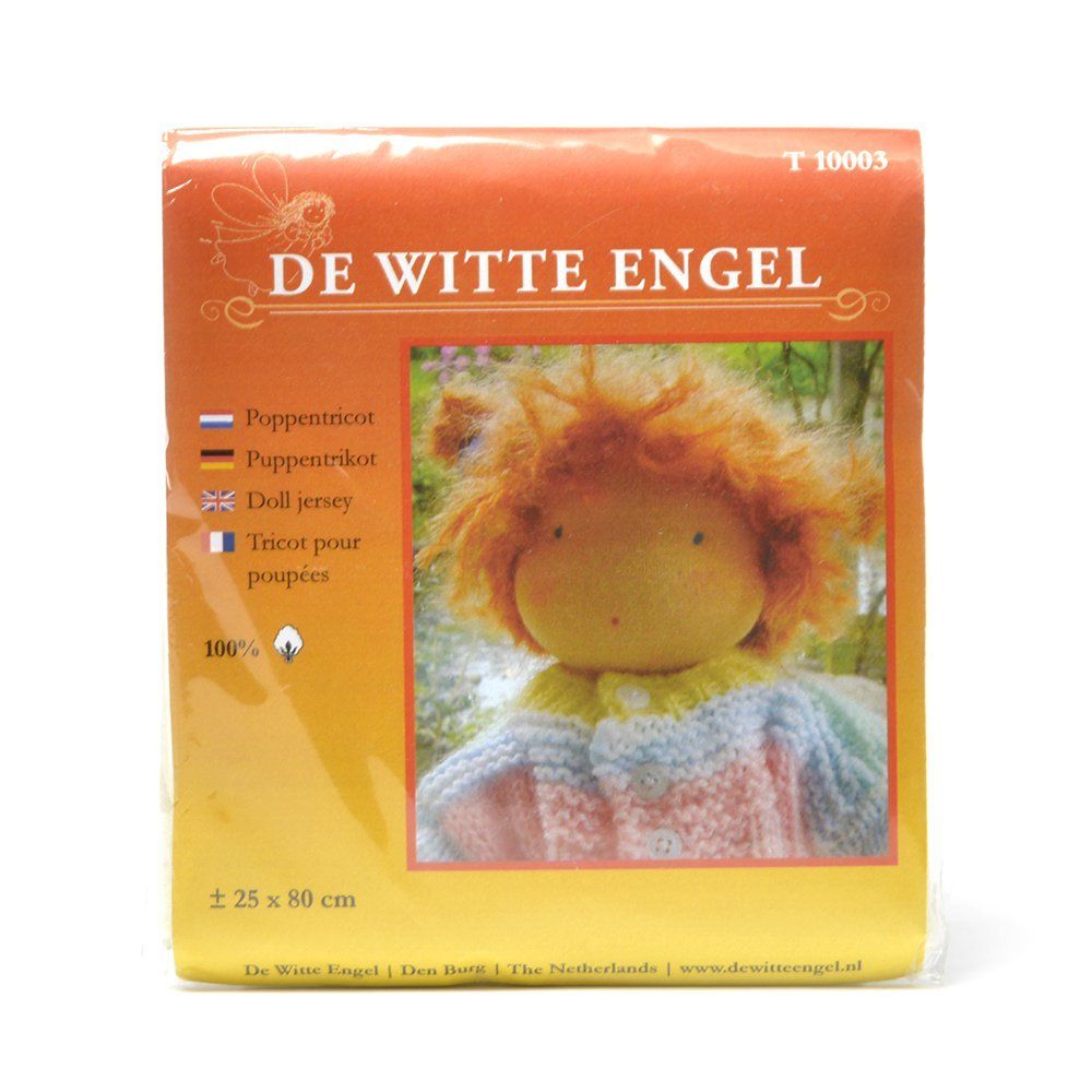 Телесный трикотаж для вальдорфских кукол De witte Engel T10003 25х80 см, цв. серовато-бежевый