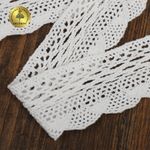 Кружево вязаное (тесьма) 43 мм / 10 метров, 5817 цв.02 белый, Kruzhevo