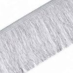 Бахрома отделочная широкая 120.0 мм / 25 метров, нитяная, 154 светло-серый, 0390-0310