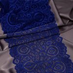 Кружево бельевое эластичное 180 мм / 3 м, TBY.L1351, цв.L1832 синий, Kruzhevo