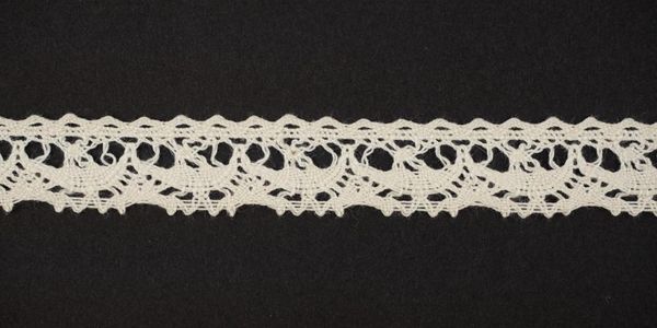 Кружево вязаное (тесьма) 16 мм цв.натуральный, Alfa, 25 метров, AF-093-000