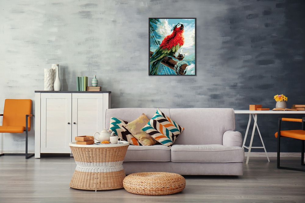 Картина по номерам Фрея, Пиратский попугай, 50х40 см