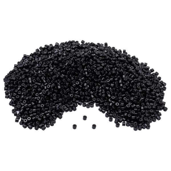 Бусины пластик 5х6 мм, цилиндр, 500 г, 017 белый, Astra&Craft (7739890/7739298) 2141