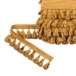 Бахрома отделочная 45.0 мм / 10 метров, с кистями, 253 т.золотой, Gamma 555