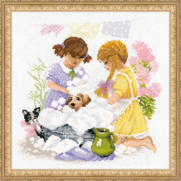 Набор для вышивания нитками Риолис, Хозяюшки 30х30 см
