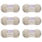 Пряжа Люблю вязать Фитнес 100 / уп.6 мот. по 50 г, 100 м, 910 светло-серый