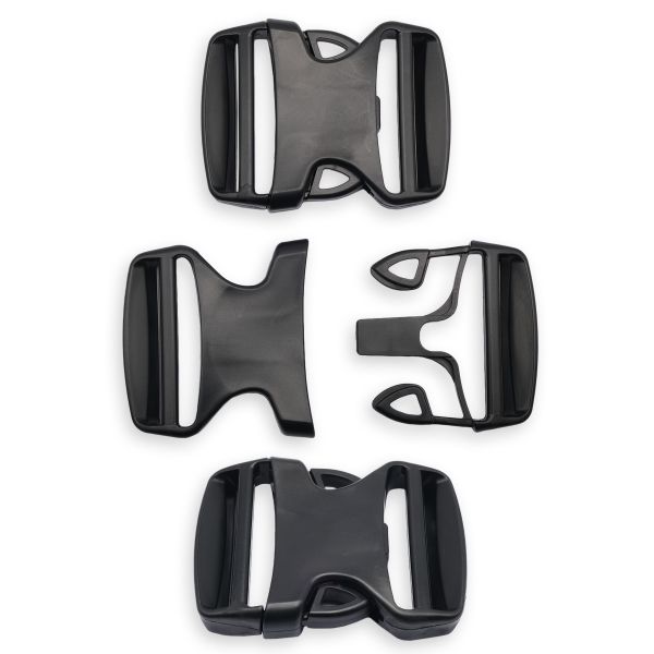 Фастекс (пряжка трезубец) пластик 50 мм, 20 шт, ПФЛ, черный