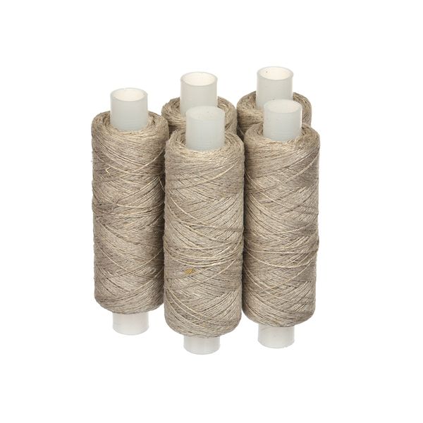 Нитки льняные Л68 200м суровая наб.5 катушек