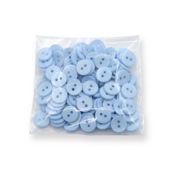 Пуговицы 2 прокола 18L, 11 мм, (Blue1 (синий1)), NE74, 144 шт
