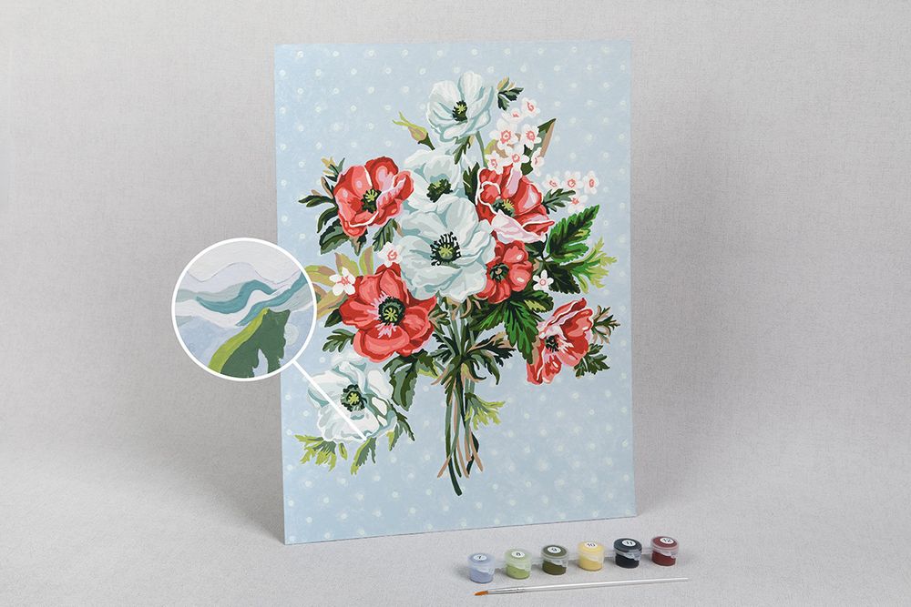 Картина по номерам Фрея PKZ/PM-028, Прелестный букет, (на картоне) 40х30 см