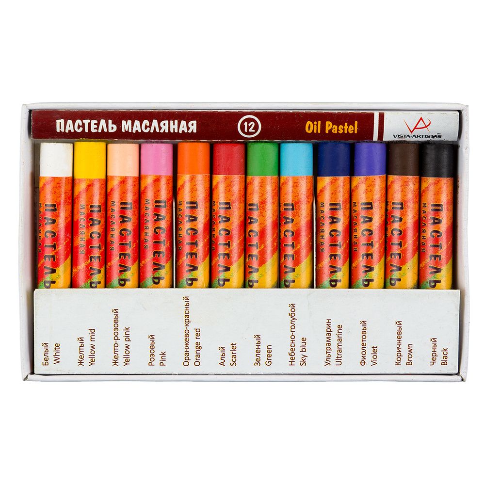 Пастель масляная Vista-Artista Studio VAOP-12 набор 12 цв