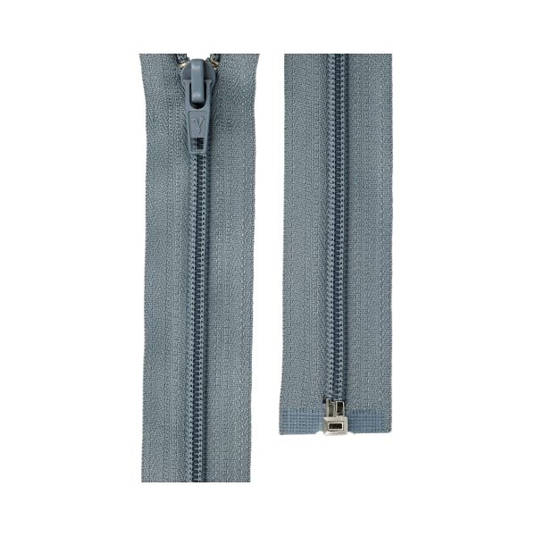 Молния спираль (витая) Т5 (5 мм) 1 зам., разъем., 80 см, G105, цв. 304 серый, 1 шт, Gamma