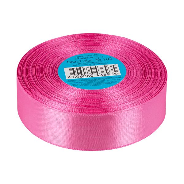 Лента атласная 1-сторонняя 25.0 мм / 33±2 метра, 102 св-лиловый, Gamma