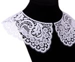 Пришивной кружевной воротник гипюр 10 см, 5 пар Турция, белый, Gamma VGM-27-05M