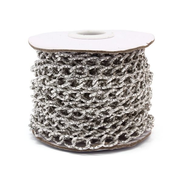 Цепь алюминиевая 11,6 мм, 7,8 мм, боб(10 м) (никель) K