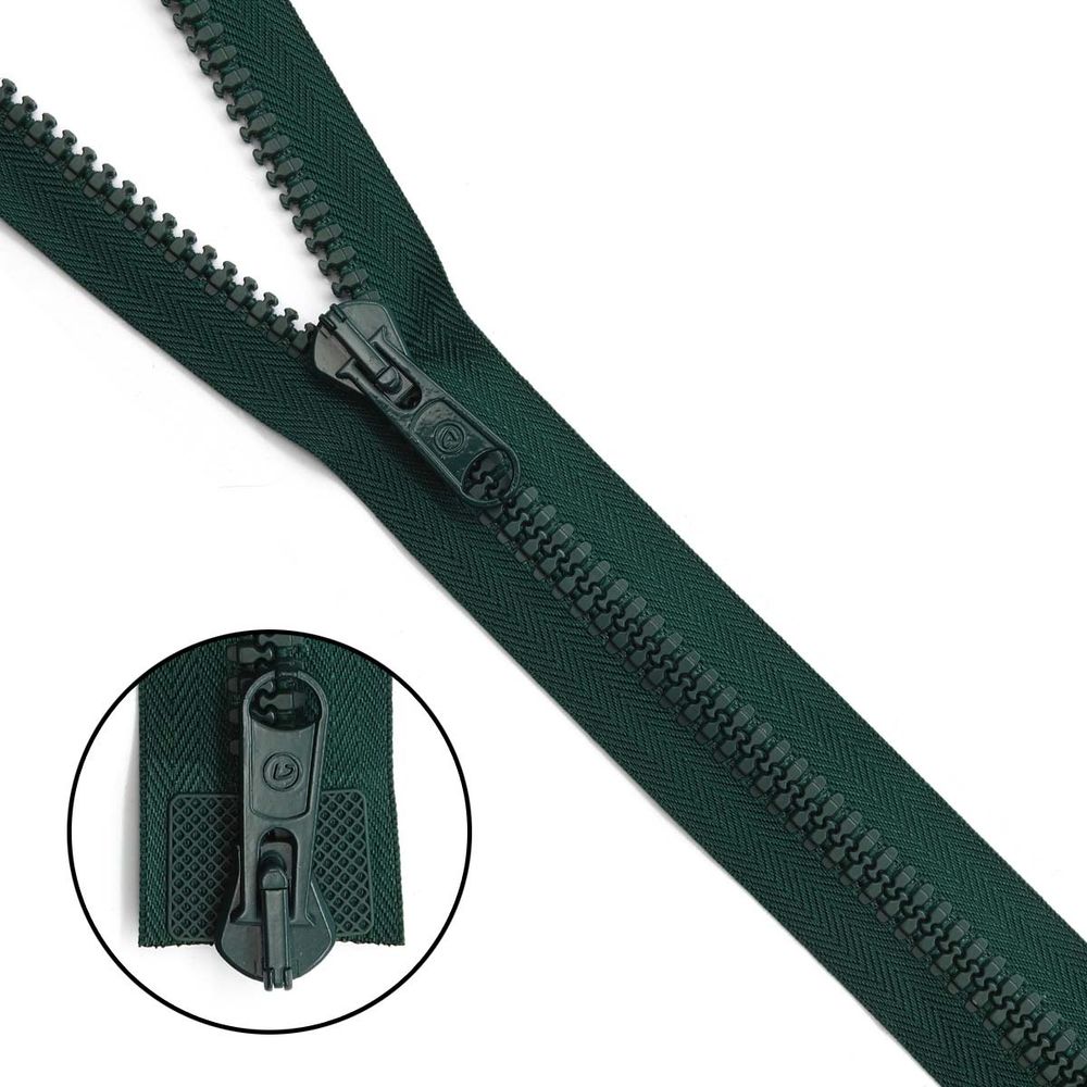 Молния трактор Arta Т8 (8 мм) 2 зам., разъем., 75 см, 054 т.зеленый, 5 шт