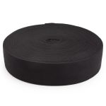 Резинка поясная 60.0 мм / 25 метров, тканая, 58 г/м, эластичность 155%, нейлон/лайкра, черный