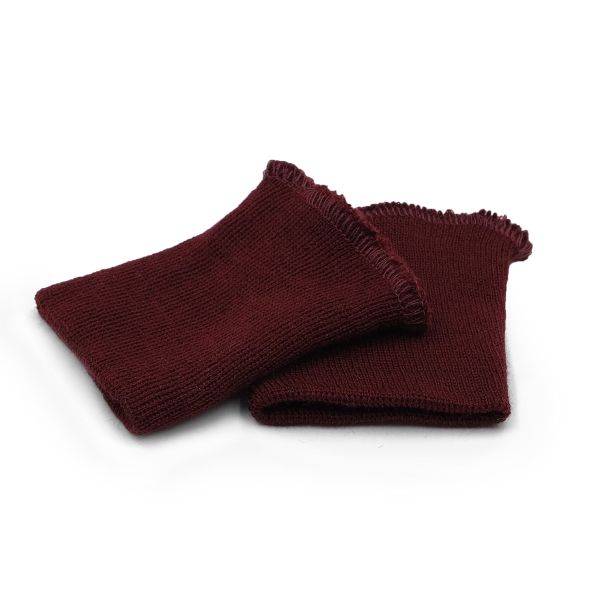 Манжеты трикотажные 7.0х9.0 см, 1 пара, тонкие 14кл. 1х1, 002 бордо