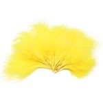 Перья декоративные 5-10см, 25 шт, H-36 желтый