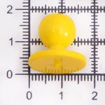 Пуговицы Пукли для поварских курток 12 шт, 10мм (d основания=18мм, h=16мм) (желтый)