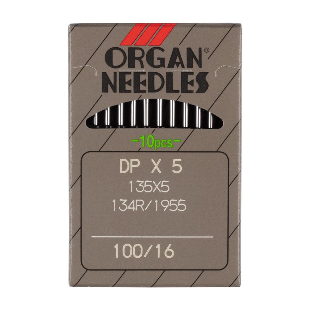 Иглы для промышленных швейных машин Organ DP*134 / DP*5, 10 шт, 100