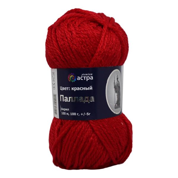 Пряжа Astra Premium (Астра Премиум) Паллада / уп.3 мот. по 100 г, 100 м, 10 красный